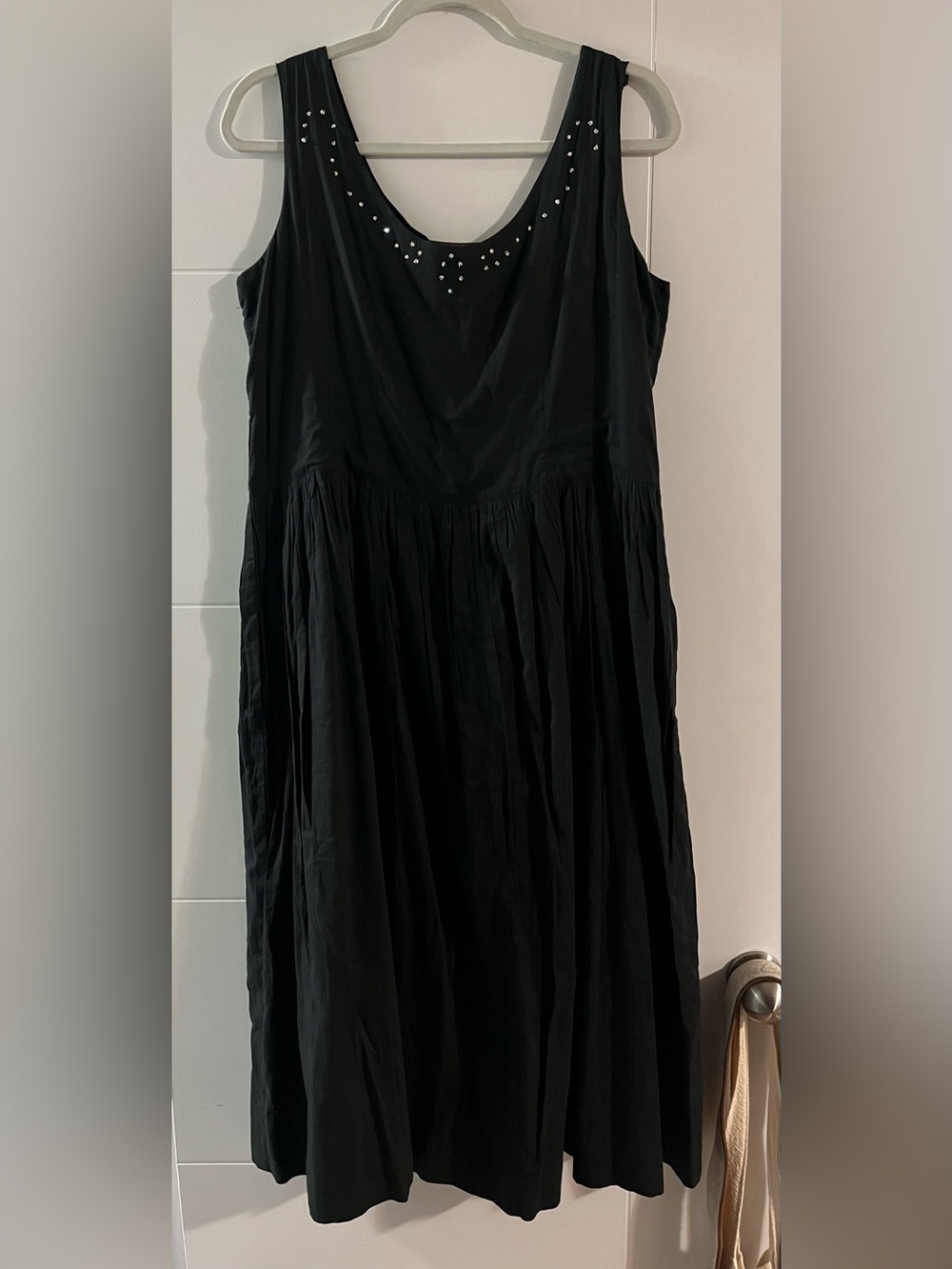 Pudding Shop Vintage Black Sleeveless Boho Dress